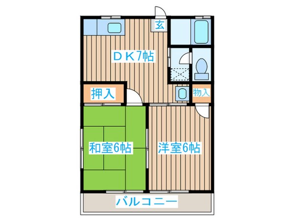 シティハイム１２４の物件間取画像